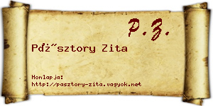 Pásztory Zita névjegykártya